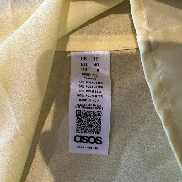 NWT ASOS Maternity Eco Swing Double Layer Cami Pastel Yellow Tank Top Size 12 - Picture 8 of 11